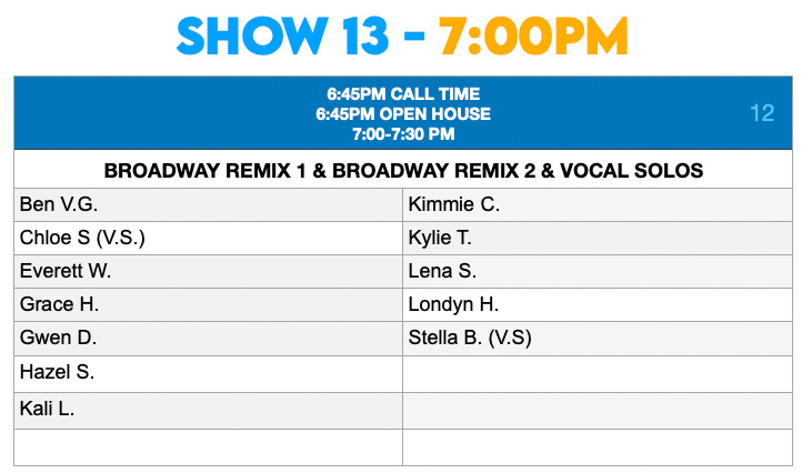 show 13